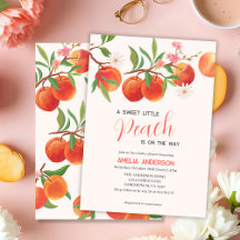 Kleiner Pfirsich ist auf dem Weg Peach Thema Kinde