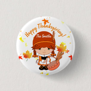 Kleiner Pilgrim Erntedank Custom Button