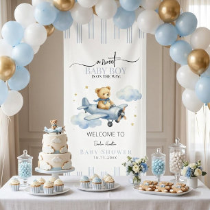 Kleiner Pilot Teddy-Bär-Baby-Party-Banner Banner