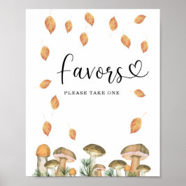 kleiner Pilz ist auf dem Weg fallen Favoriten Poster