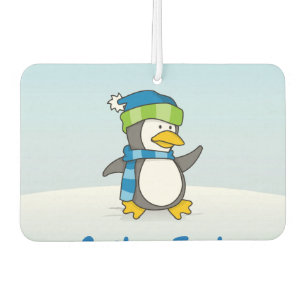 Kleiner Pinguin auf Schnee Ein Pinguin ca Autolufterfrischer