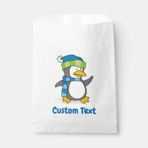 Kleiner Pinguin, der auf Schnee geht, Gunst-Tasche Geschenktütchen
