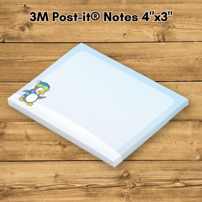 Kleiner Pinguin, der auf Schnee geht Post-it Klebezettel (Von Creator hochgeladen)
