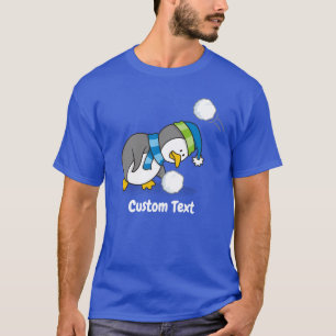 Kleiner Pinguin Erlangen eines Schneeballganges T T-Shirt