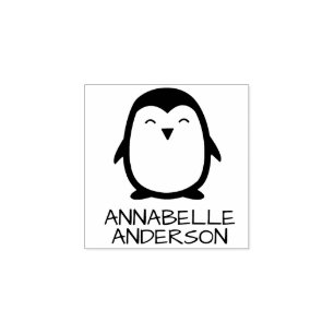 Kleiner Pinguin personalisieren Gummistempel