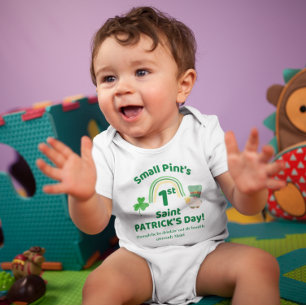 Kleiner Pint's 1. St. Patrick's Day Lustig Baby Strampler
