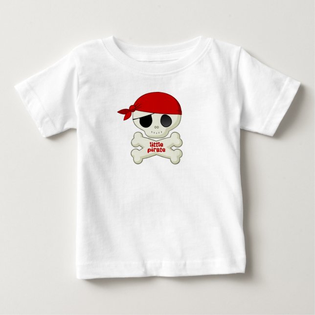 Kleiner Piraten-Schädel und Knochen-KinderT - Baby T-shirt (Vorderseite)