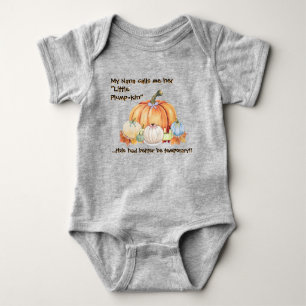 Kleiner Plumpkin Funny Zitat Fall Wasserfarbe Baby Strampler