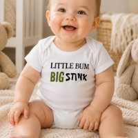 Kleiner Po, großer Gestank, lustiger Spruch Baby 