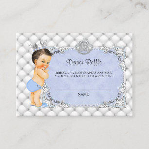 Kleiner Prinz Baby Blau Windel-Raffle-Ticket Begleitkarte