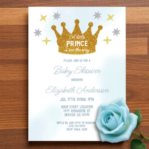 Kleiner Prinz Baby Shower für Jungen Acryleinladungen