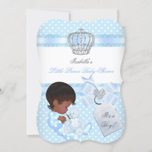 Kleiner Prinz Baby Shower Süßer Jungen Spot A Einladung
