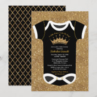 Kleiner Prinz Black u. königliche GoldBabyparty