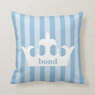 Kleiner Prinz Crown Blue Striped Nursery Kissen
