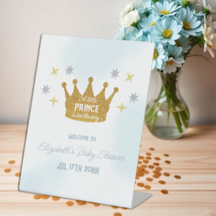 Kleiner Prinz Jungen-Baby-Party Sockelschild