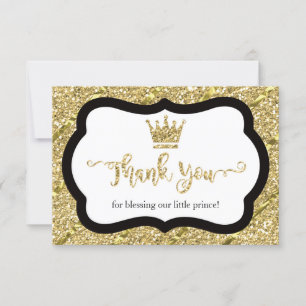 Kleiner Prinz Thank You Card, Schwarzes, Dankeskarte