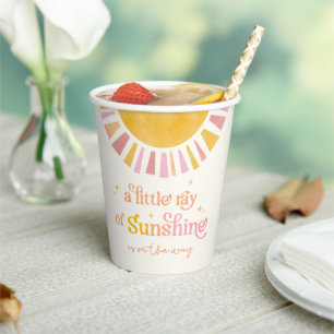Kleiner Ray aus Sonnenschein Baby-Duschpapier-Cup Pappbecher