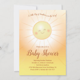 Kleiner Ray mit Sonnenschein-Baby-Dusche Einladung