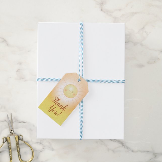 Kleiner Ray mit Sonnenschein-Baby-Dusche Geschenkanhänger (Mit Garn)
