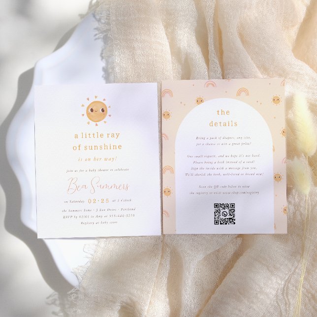 Kleiner Ray of Sunshine Budget QR Girl Baby Shower (Von Creator hochgeladen)