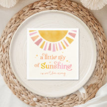 Kleiner Ray von Sunshine Baby Shower Napkins