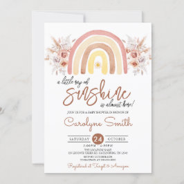 Kleiner Ray von Sunshine Boho Rainbow Baby Shower Einladung