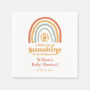Kleiner Ray von Sunshine Boho Rainbow Baby Shower Serviette