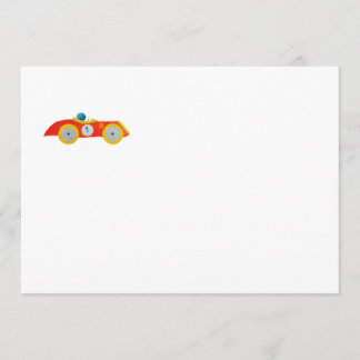 Kleiner Red Roadster Rennwagen Kind 1. Geburtstag Einladung