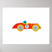 Kleiner Red Roadster Rennwagen Kind 1. Geburtstag
