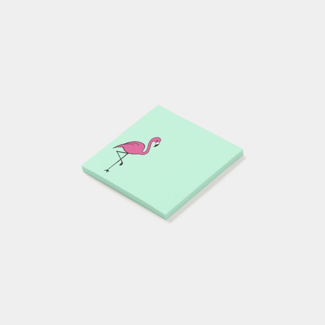Kleiner Retro Flamingo zu tun List Post it Notes Post-it Klebezettel (angewinkelt)