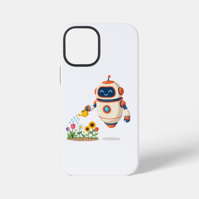 Kleiner Robotergärtner iPhone 12 Mini Hülle (Rückseite)