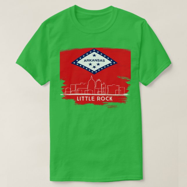 KLEINER ROCK ARKANSAS STAAT FLAG T-Shirt (Design vorne)