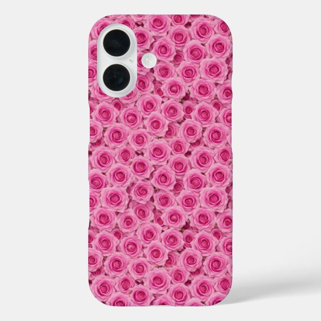 Kleiner rosa Rosen TelefonCase iPhone 16 Hülle (Rückseite)