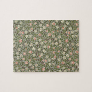 Kleiner rosa und weißer Blumentapetenentwurf