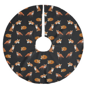Kleiner rote Fuchs-Weihnachtsbaum-Rock Noir Polyester Weihnachtsbaumdecke