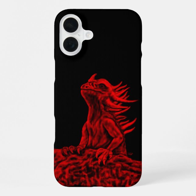 Kleiner roter Drache iPhone 16 Plus Hülle (Rückseite)