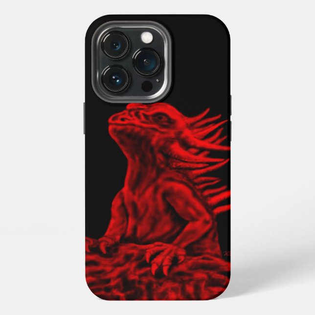Kleiner roter Drache iPhone Hülle (Hinten)