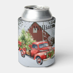 Kleiner roter Lkw Name Weihnachtsgeschenk hinzufüg Dosenkühler