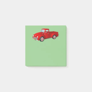 Kleiner roter LKW Post-it Klebezettel