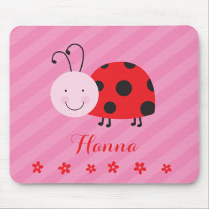 Kleiner roter Marienkäfer personalisiertes Mousepad