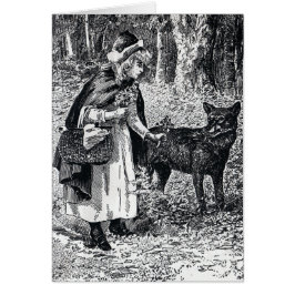 Kleiner roter Reithood, der Wolf in Holz verklamme
