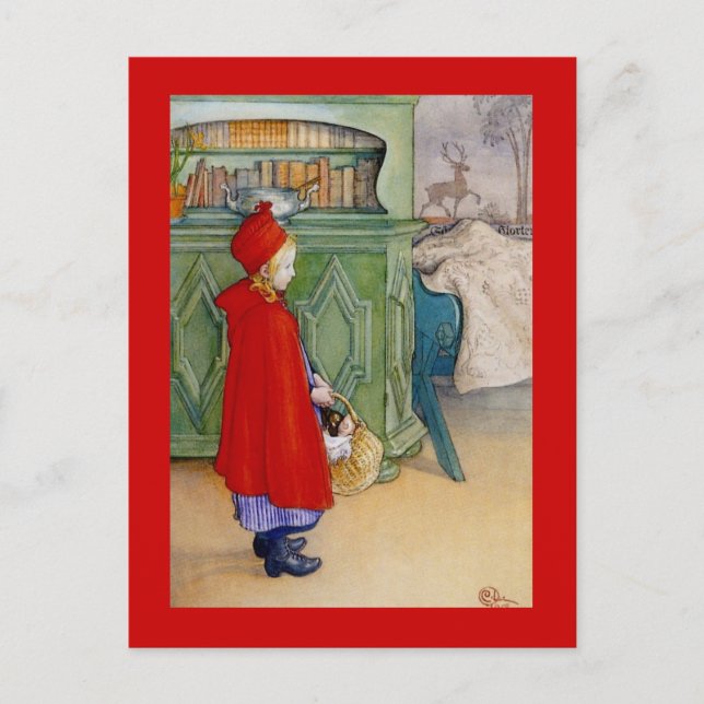 Kleiner Rotkäppchen 1913 Postkarte (Vorderseite)