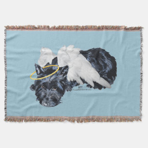 Kleiner ruhender Scottie Engel Decke