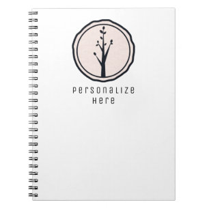 Kleiner rustikaler Baum Natur Minimalist Organisch Notizblock