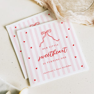 Kleiner Schatz Bogen 1. Geburtstag Serviette