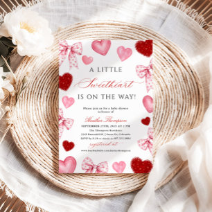 Kleiner Schatz Valentinstag Baby Shower Einladung