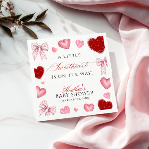 Kleiner Schatz Valentinstag Baby Shower Serviette