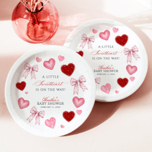 Kleiner Schatz Valentinstag Babyparty Pappteller