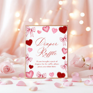 Kleiner Schatz Valentinstag-Windel-Raffel-Schild Poster