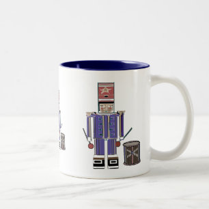 Kleiner Schlagzeuger-Junge Zweifarbige Tasse